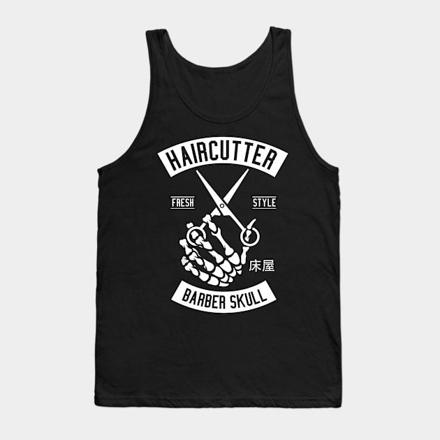 Barber Skull Tank Top by Z1